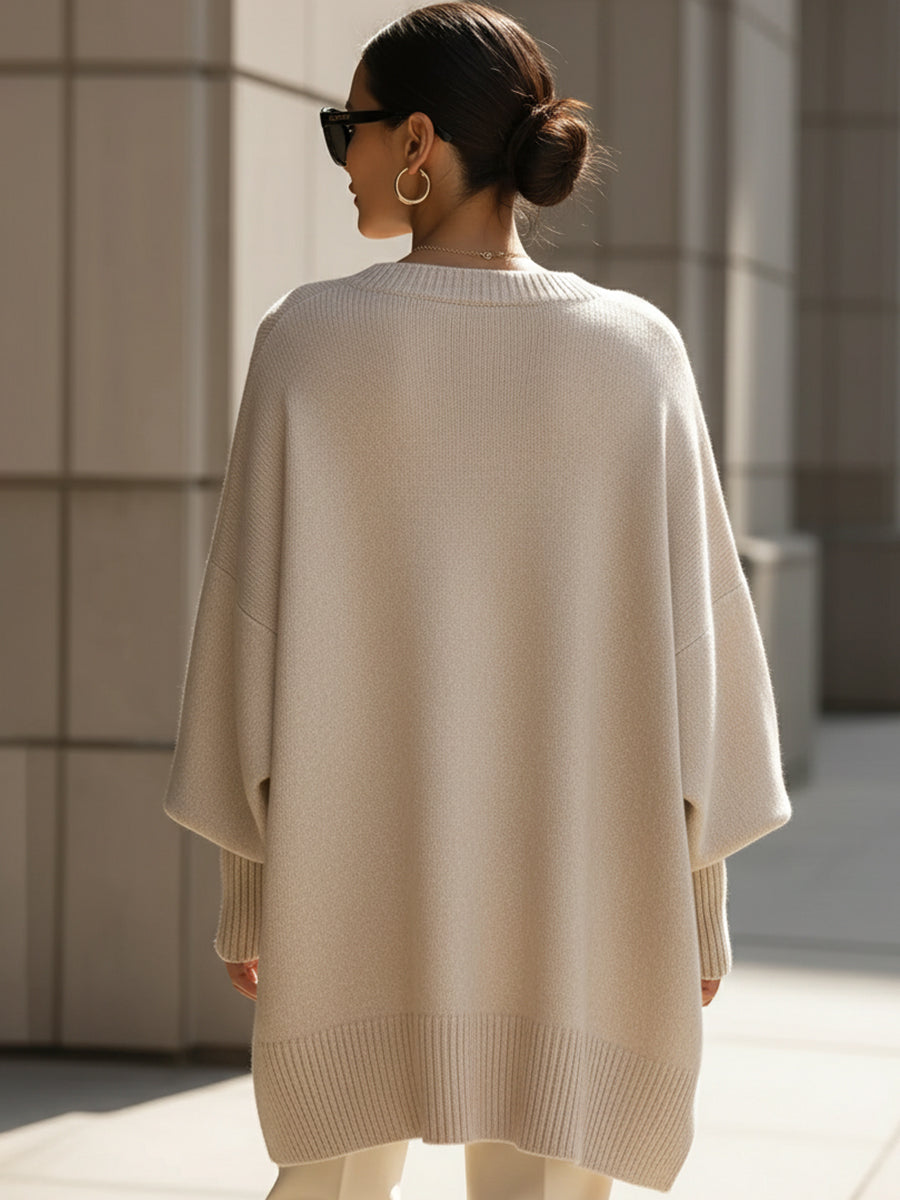 Jenna | Relaxed Knit Poncho