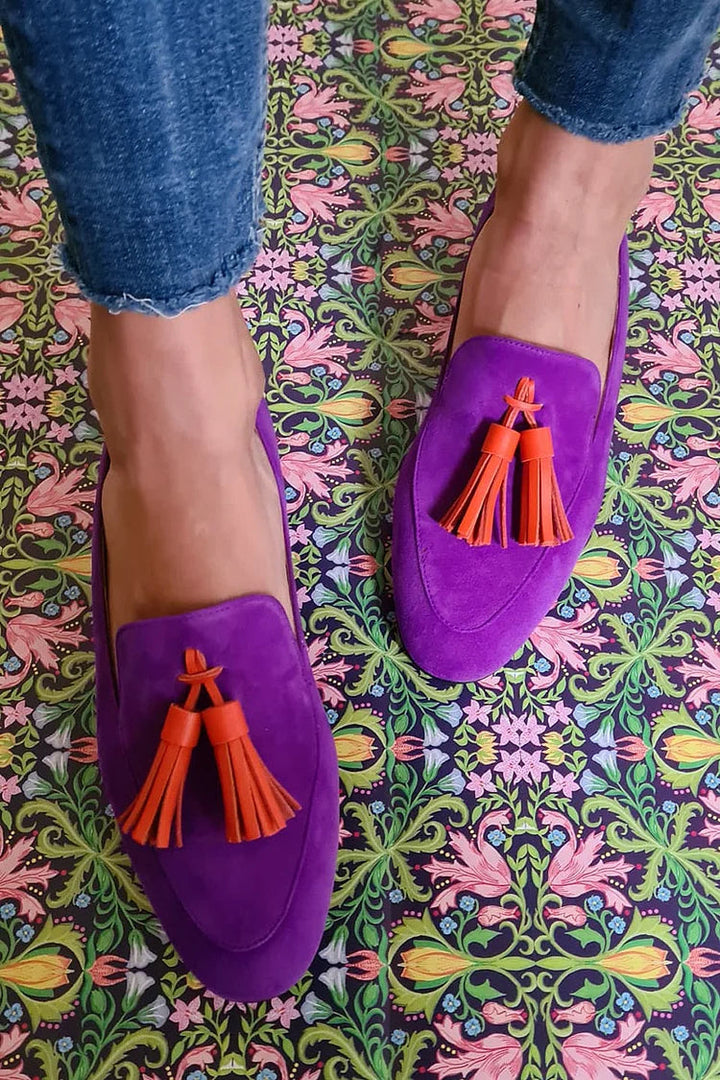 Zella | Purple Loafers with Tassels
