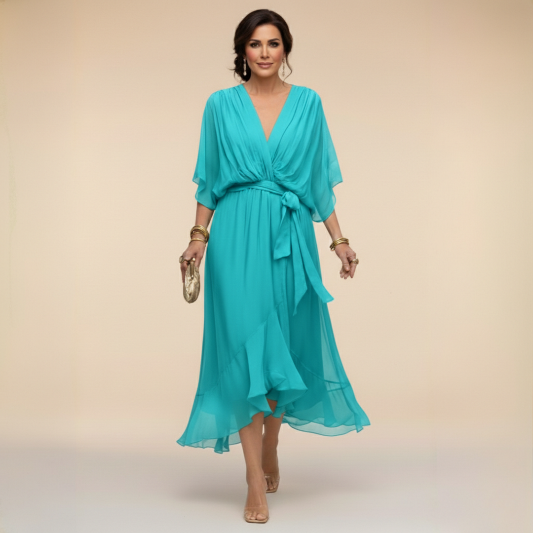 Ariana | V-neck chiffon dress