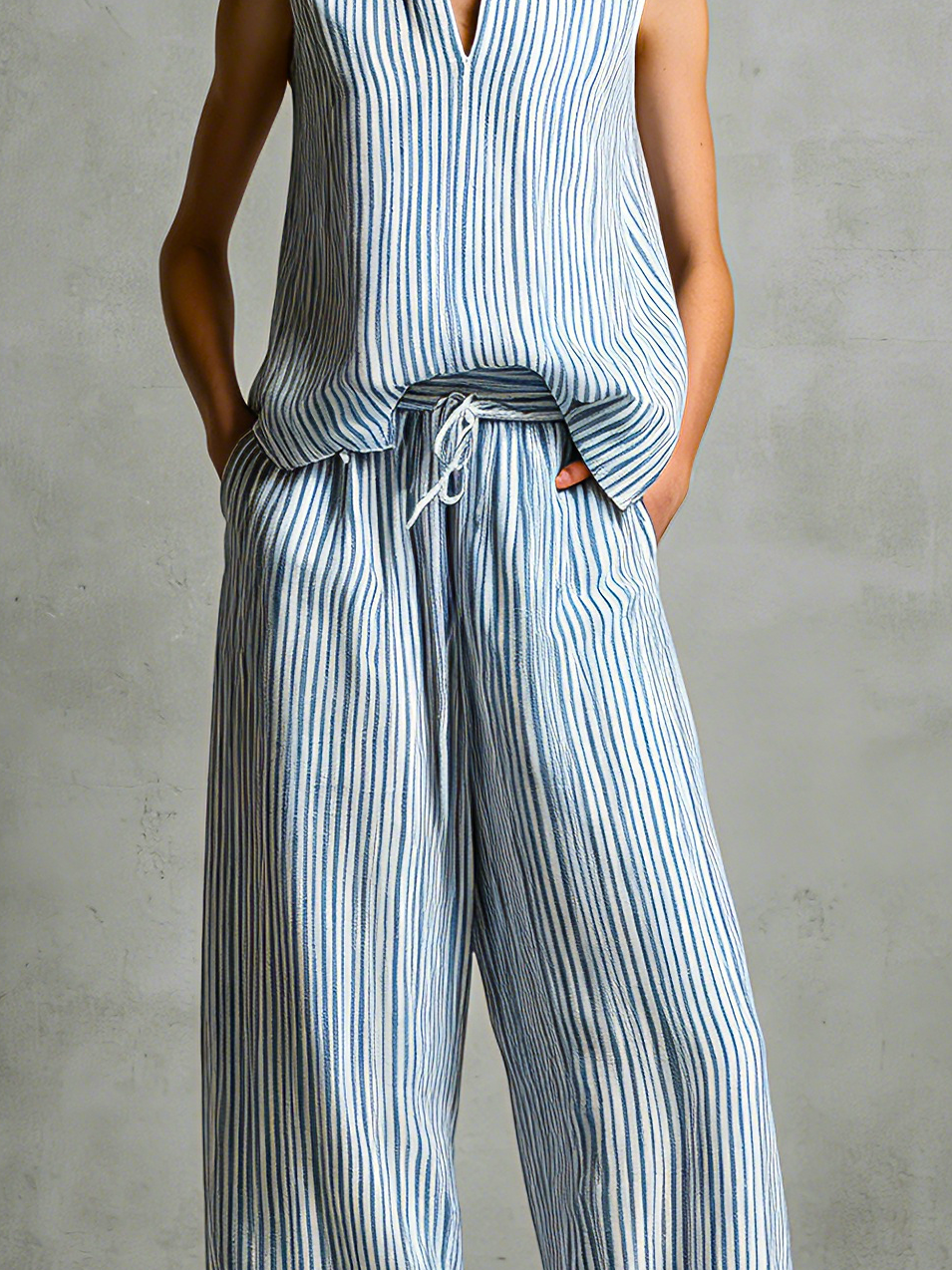 Finley | Striped Palazzo Set