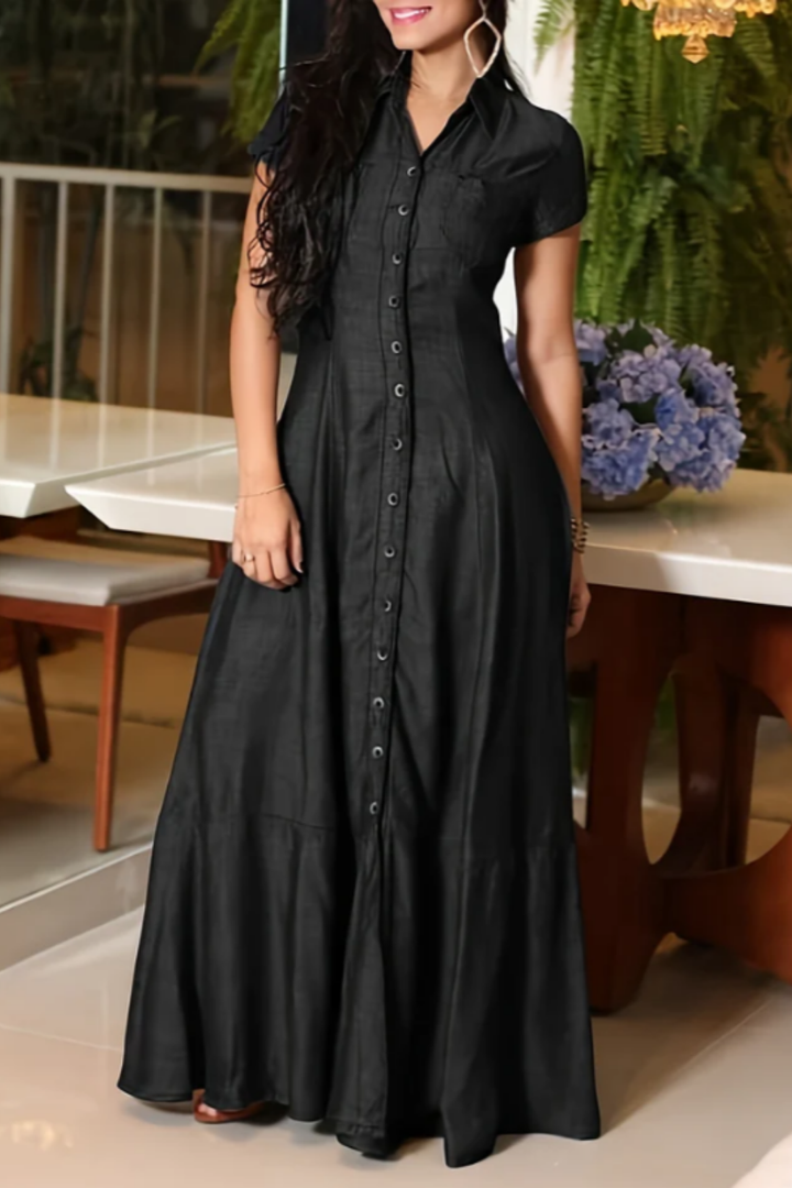 Marina | Long denim dress