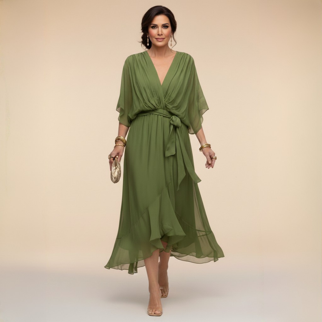 Ariana | V-neck chiffon dress