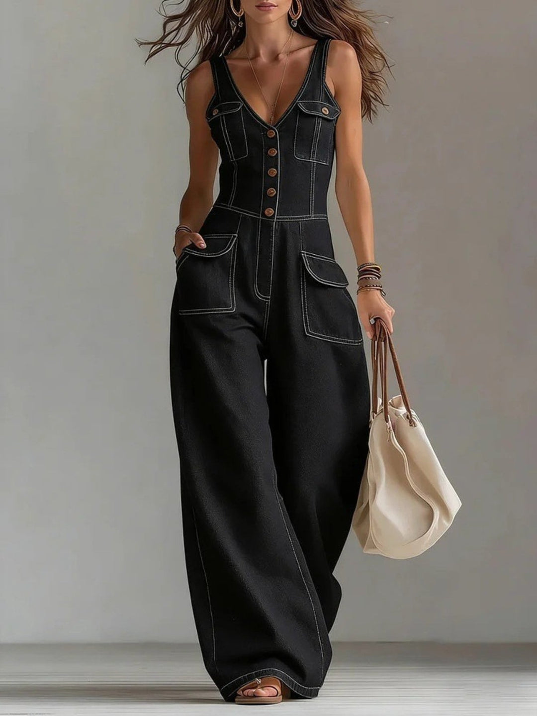 Yvette | Women’s V-neck jumpsuit