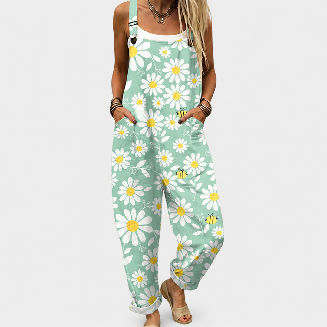 Sadie | Comfortable Printed Dungarees