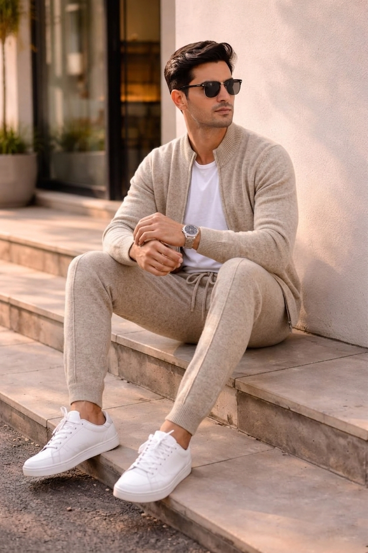 Bradley | Elegant Knit Zip Jacket & Lounge Pants