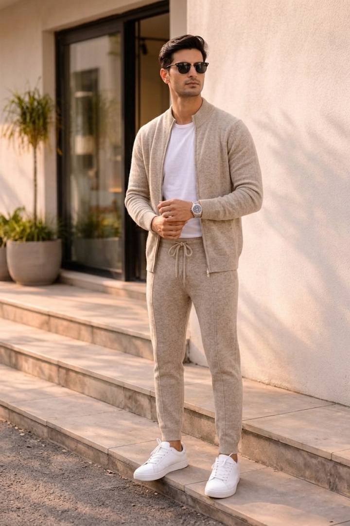Bradley | Elegant Knit Zip Jacket & Lounge Pants