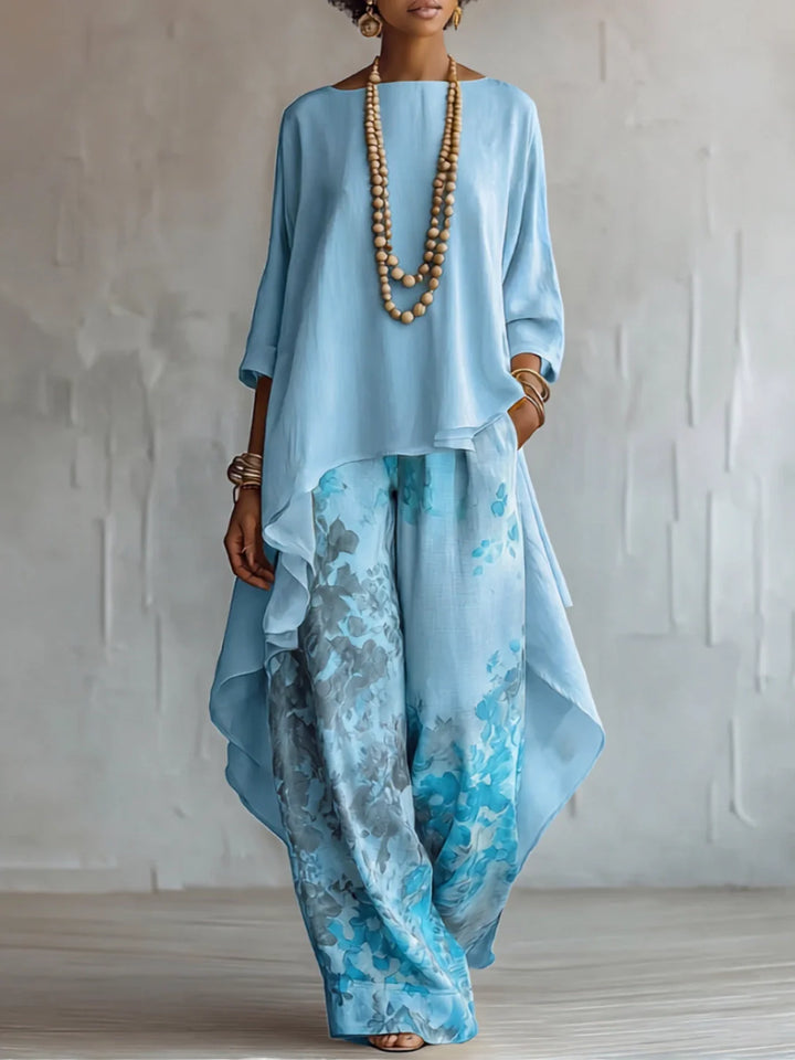 Brielle | Asymmetrical, Flowing Floral Outfit