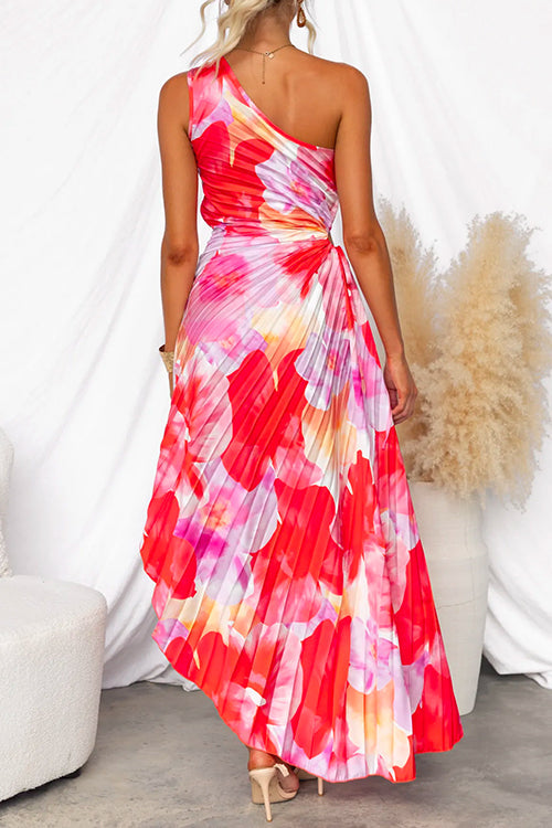 Evie | Pleated One-Shoulder Dress