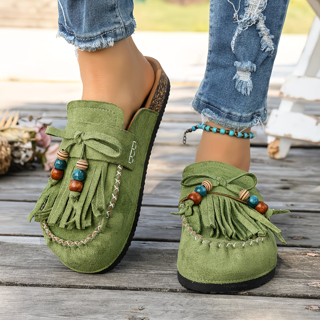 Leni | Beaded Comfort Mules