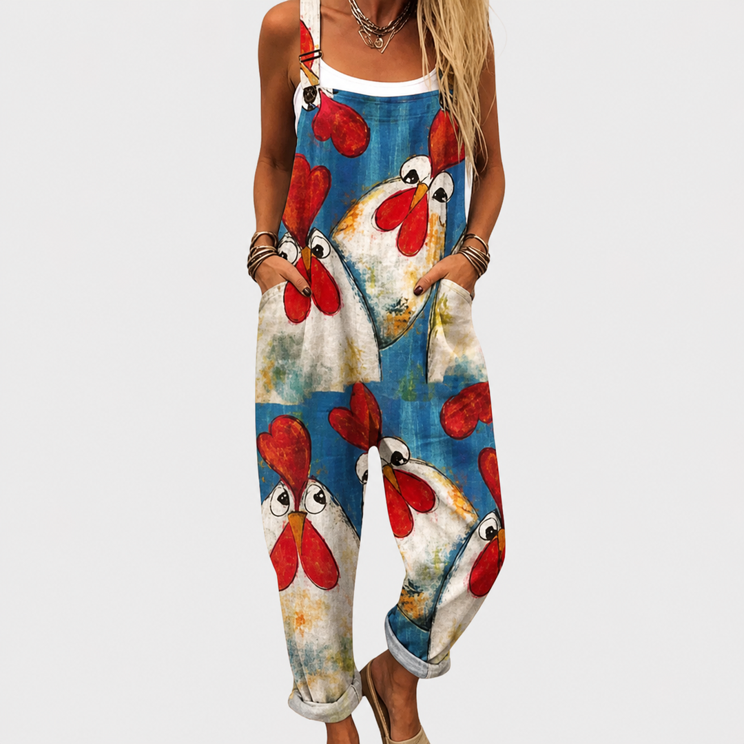 Ada | Comfortable Printed Dungarees