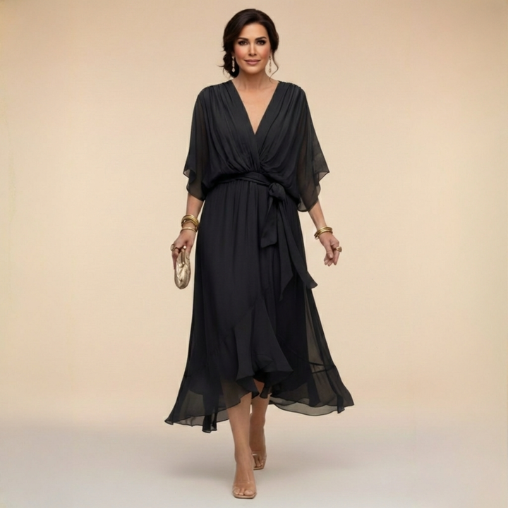 Ariana | V-neck chiffon dress