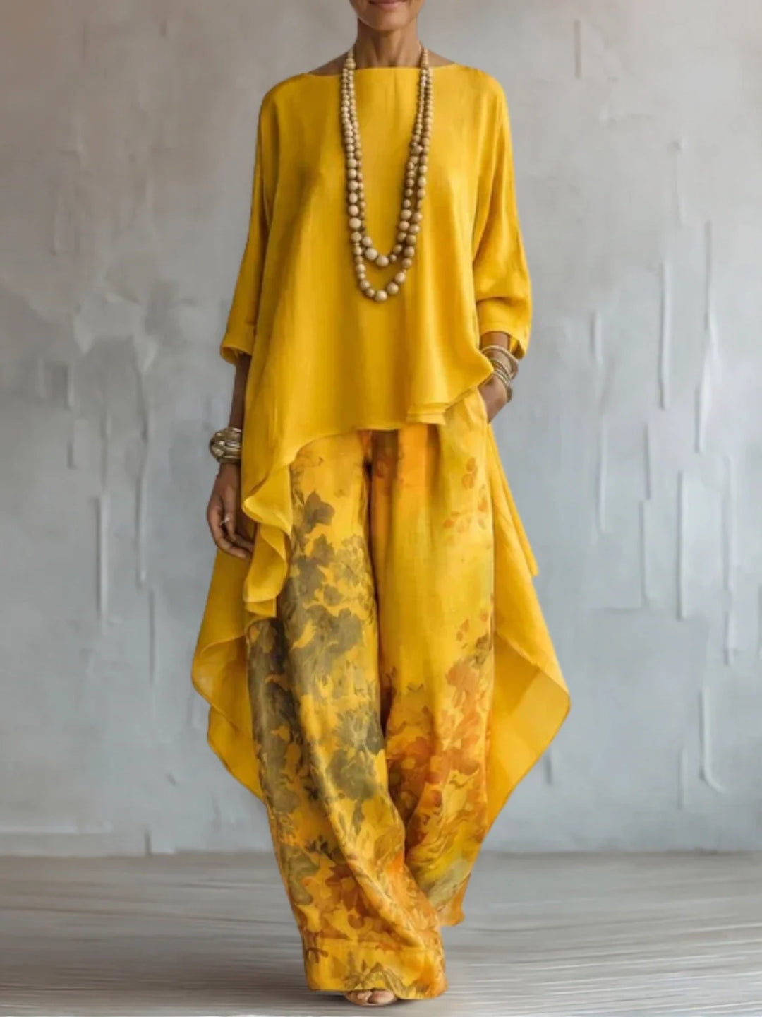 Brielle | Asymmetrical, Flowing Floral Outfit