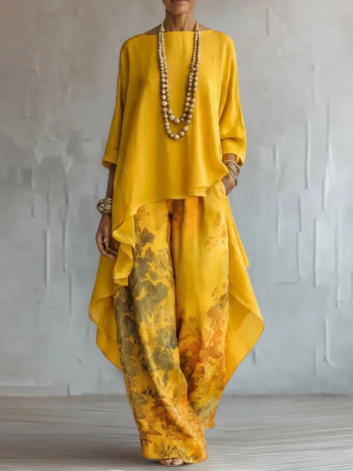 Brielle | Asymmetrical, Flowing Floral Outfit