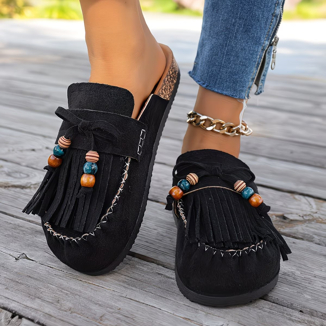 Leni | Beaded Comfort Mules