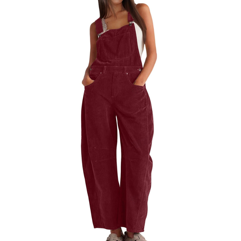 Alexis | Effortless Wide Leg Overalls Jumpsuit