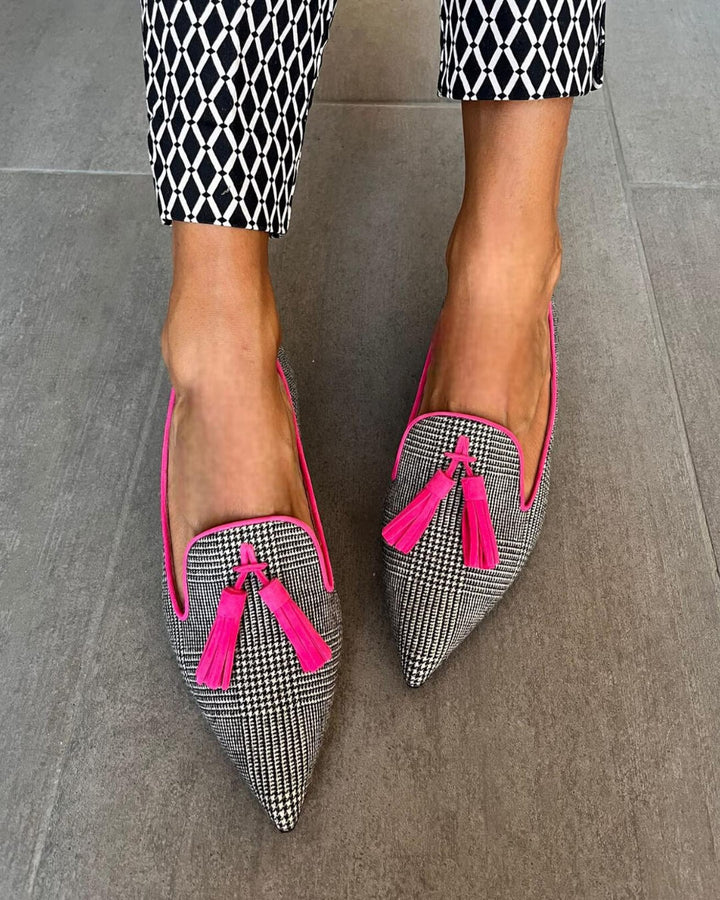 Mylah | Lace-up loafers with fluorescent fringing