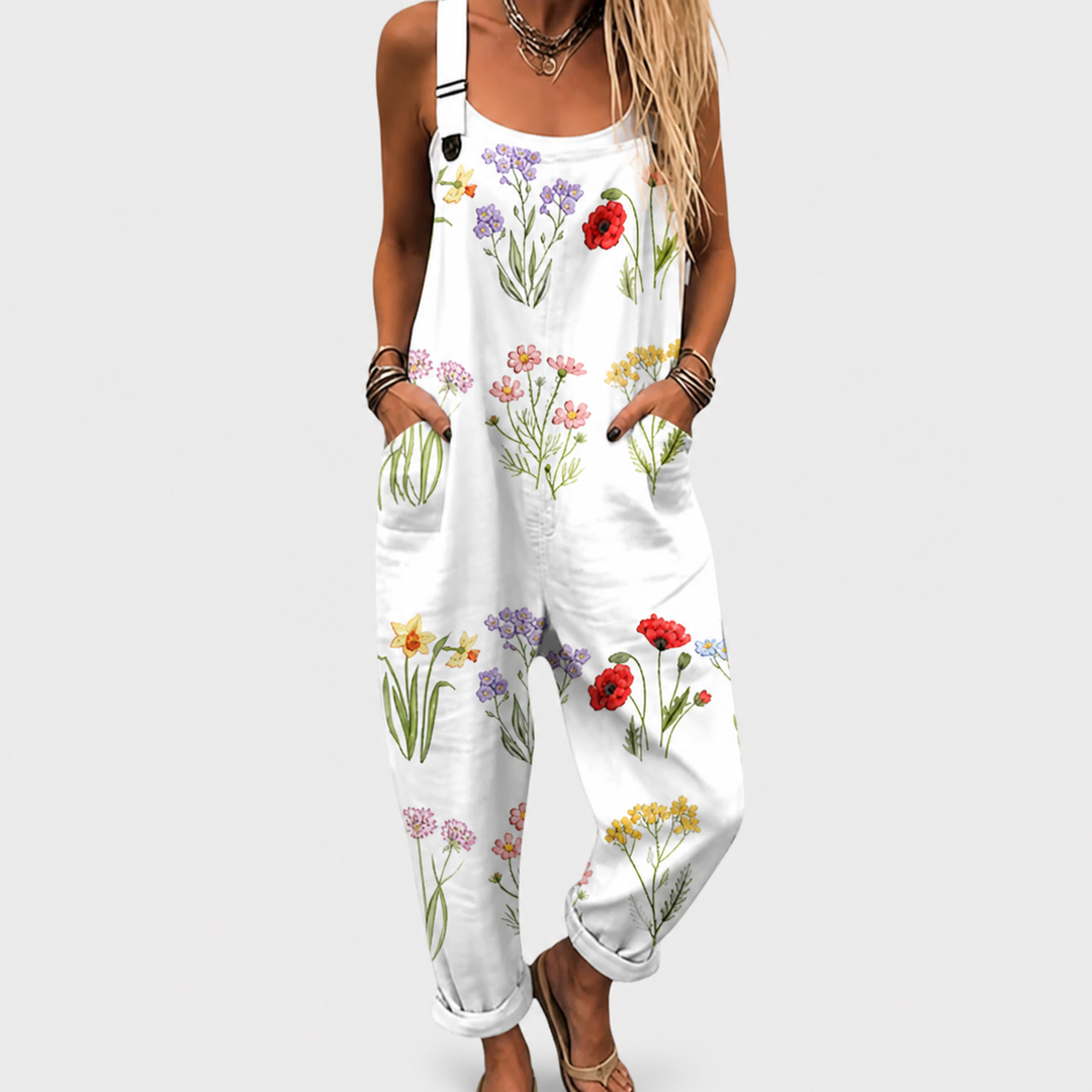 Reina | Comfortable Printed Dungarees