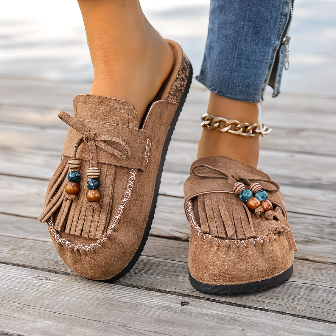 Leni | Beaded Comfort Mules