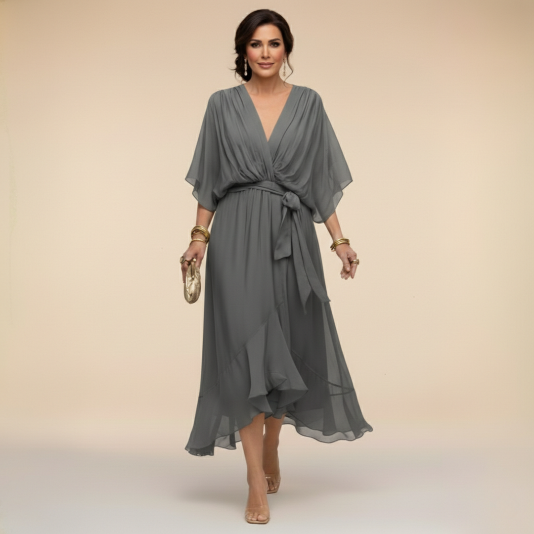 Ariana | V-neck chiffon dress