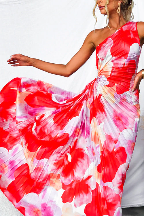 Evie | Pleated One-Shoulder Dress