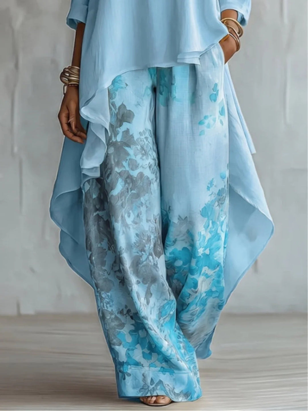 Brielle | Asymmetrical, Flowing Floral Outfit
