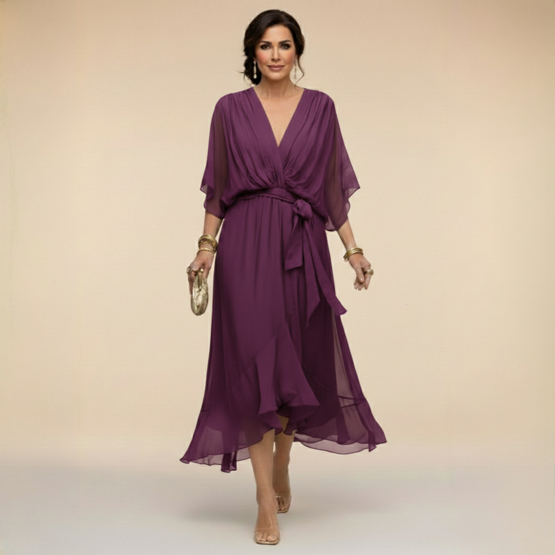 Ariana | V-neck chiffon dress