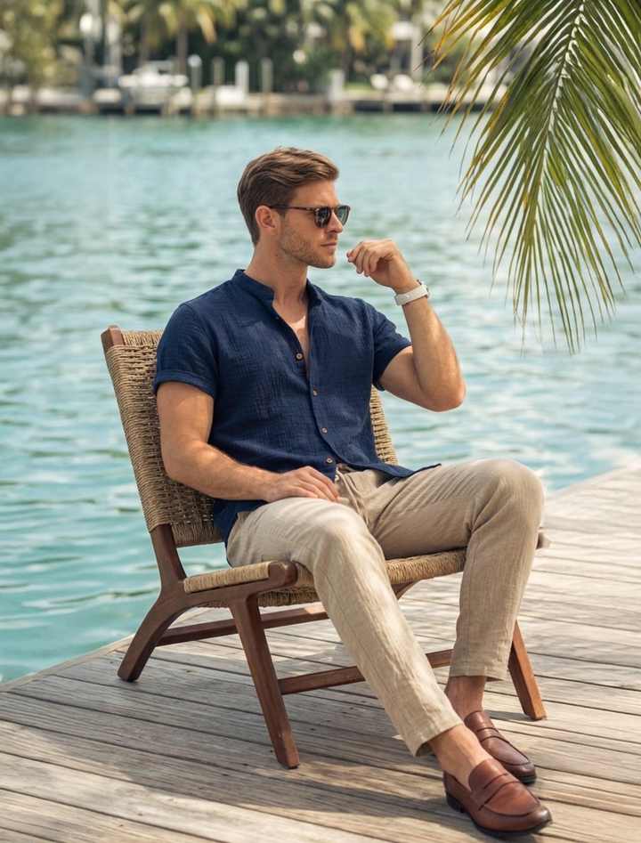 Arthur | Short-sleeve shirt paired with relaxed pant