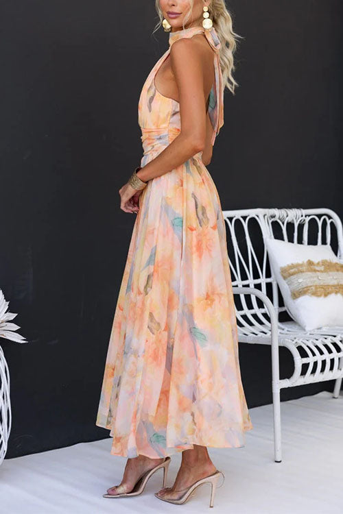 Ella | Long Printed Dress