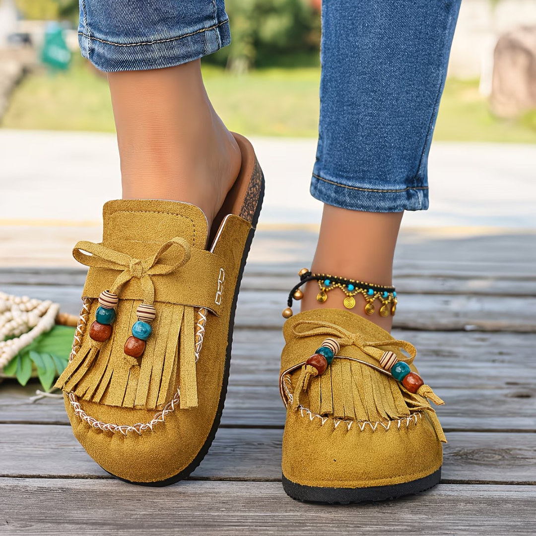 Leni | Beaded Comfort Mules