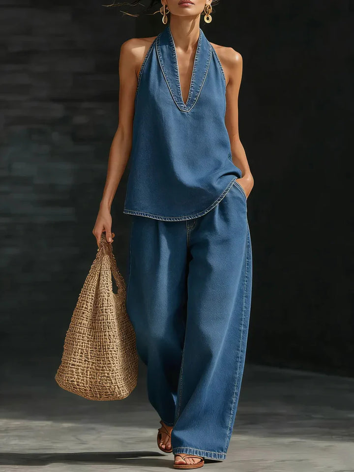 Imani | Long, Flowing V-Neck Outfit