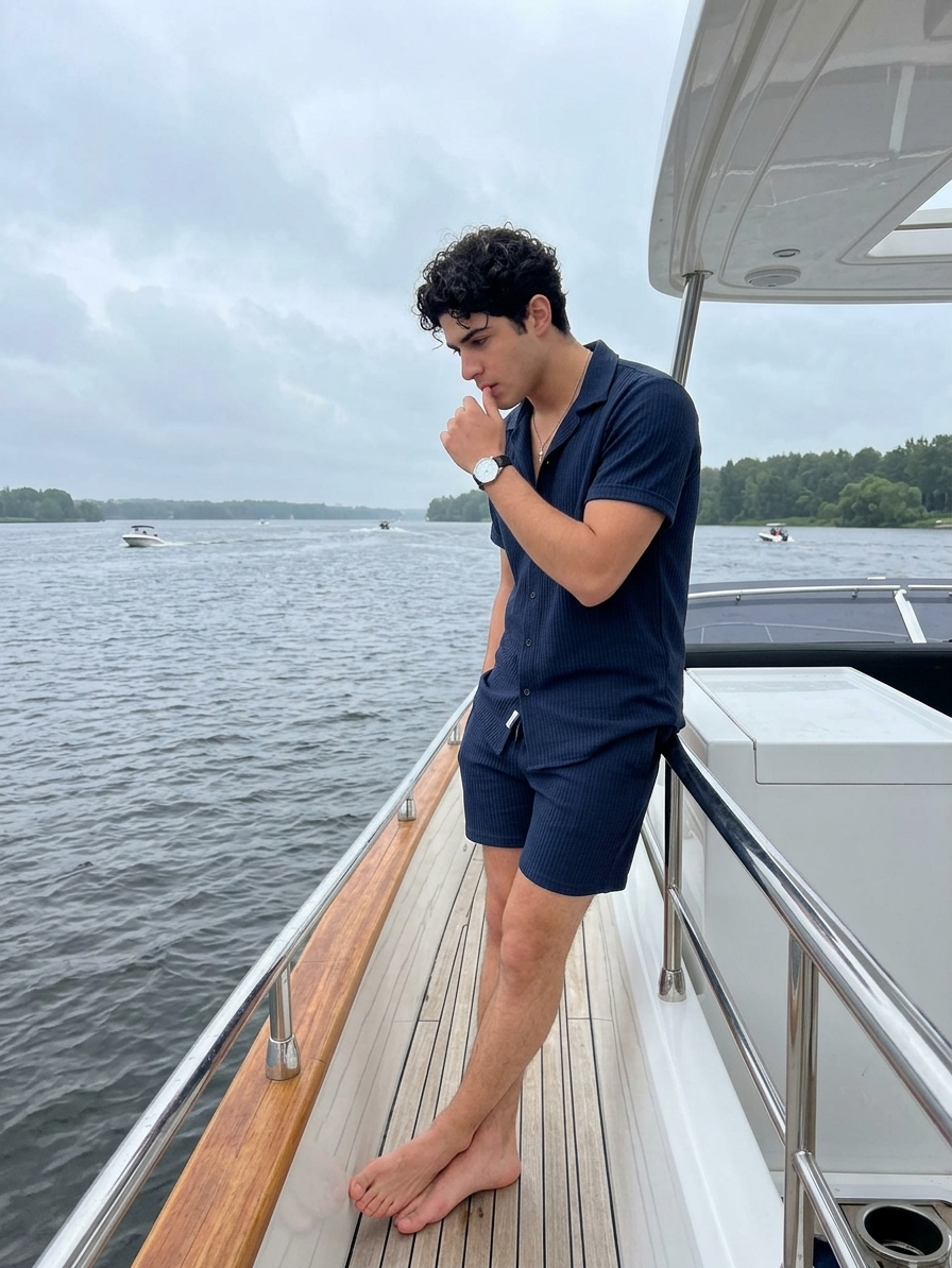 Noah | Textured Summer Shirt & Shorts Set