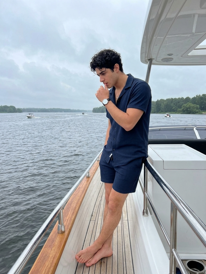 Noah | Textured Summer Shirt & Shorts Set