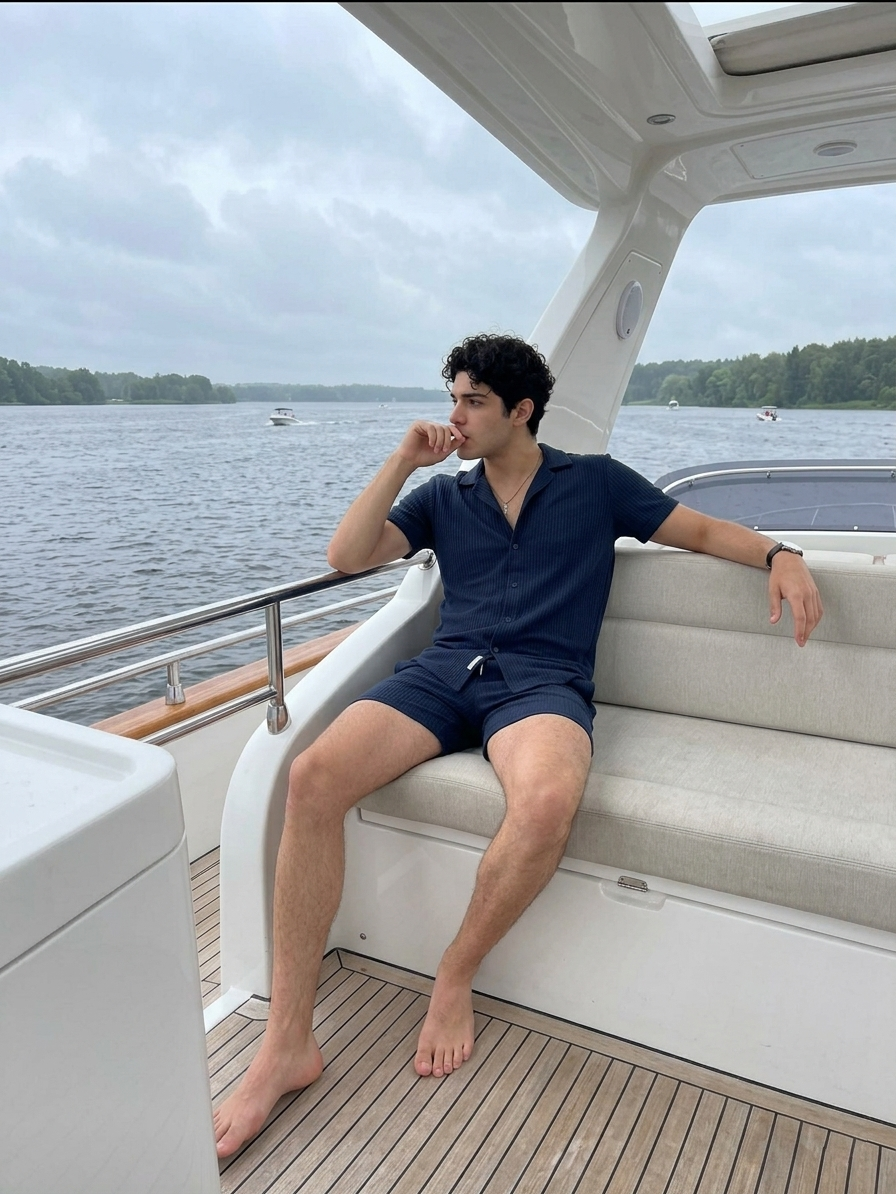 Noah | Textured Summer Shirt & Shorts Set