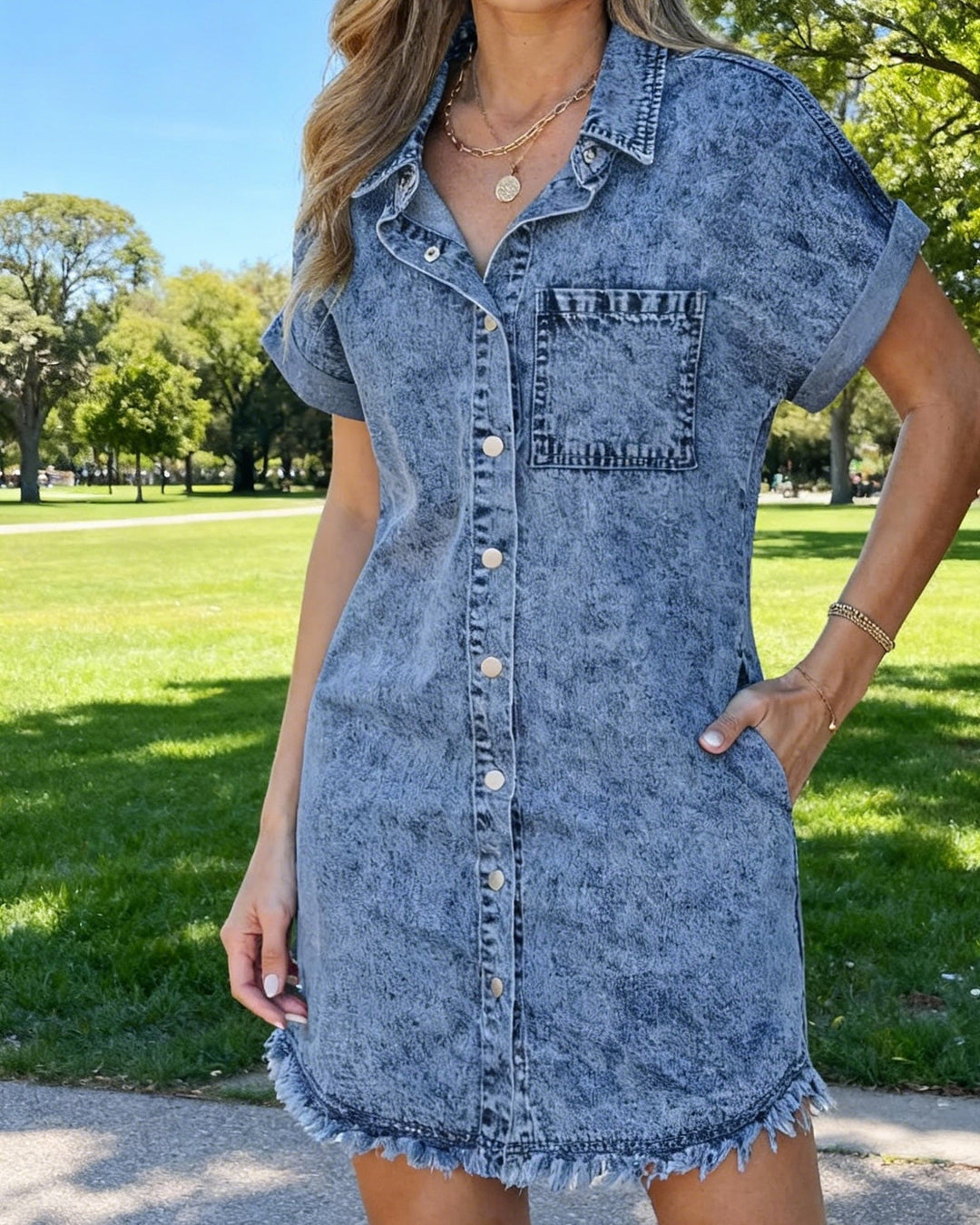 Yelena | Denim shirt dress