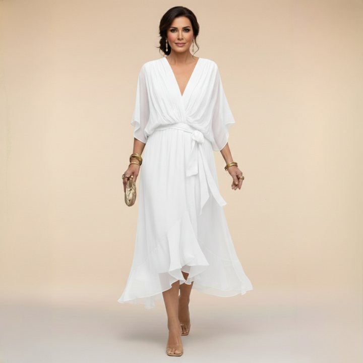 Ariana | V-neck chiffon dress