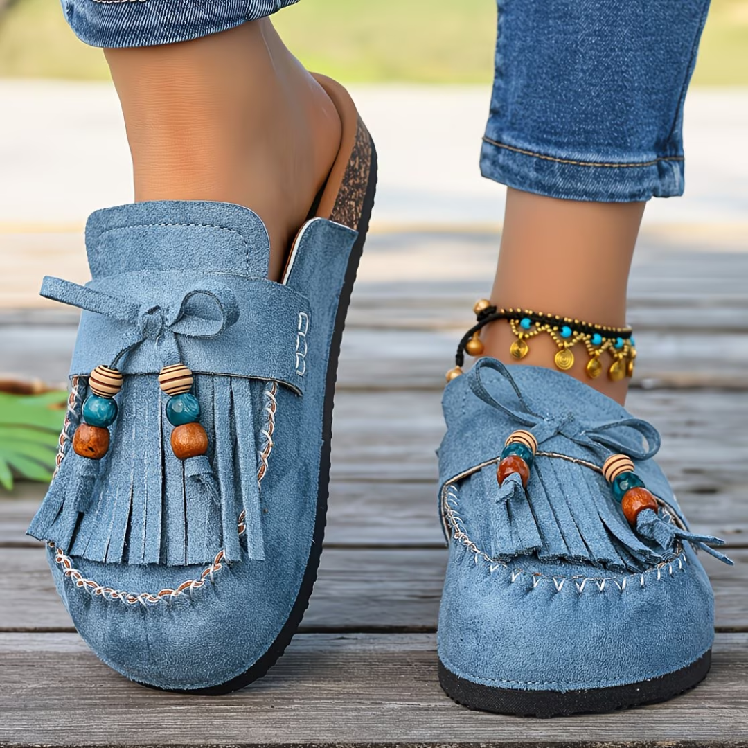 Leni | Beaded Comfort Mules