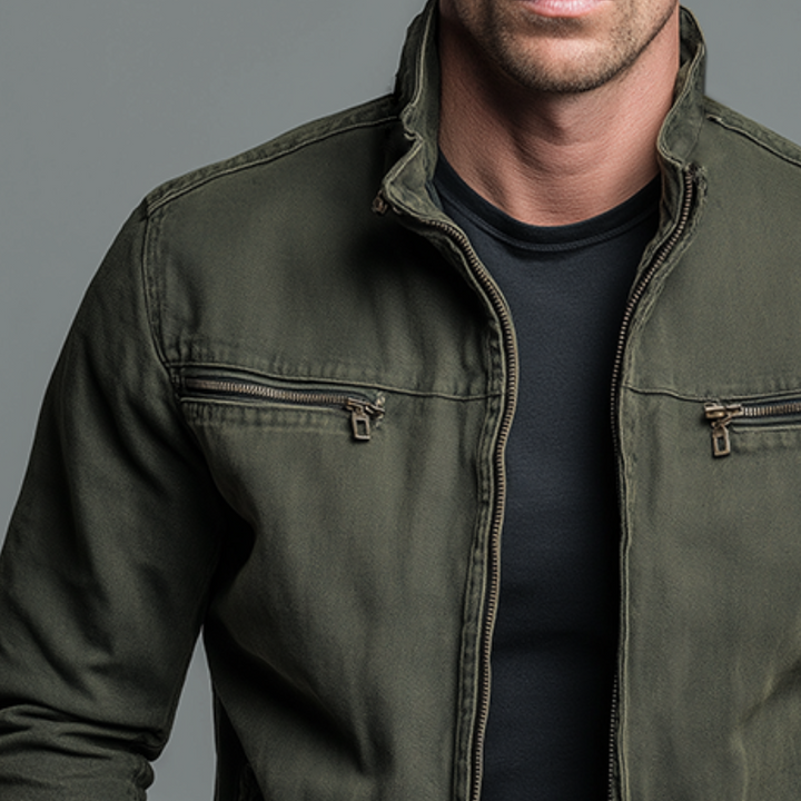 Patrick | Vintage Cotton Jacket with a Zip Fastening