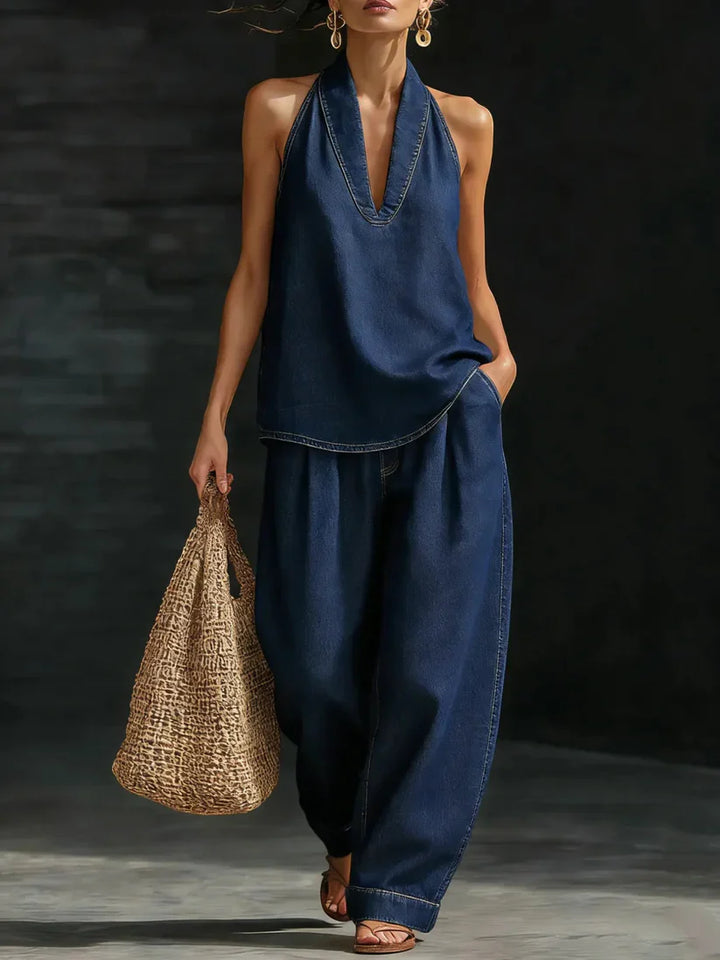 Imani | Long, Flowing V-Neck Outfit