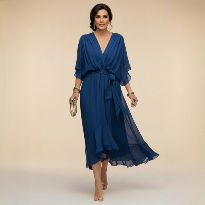 Ariana | V-neck chiffon dress