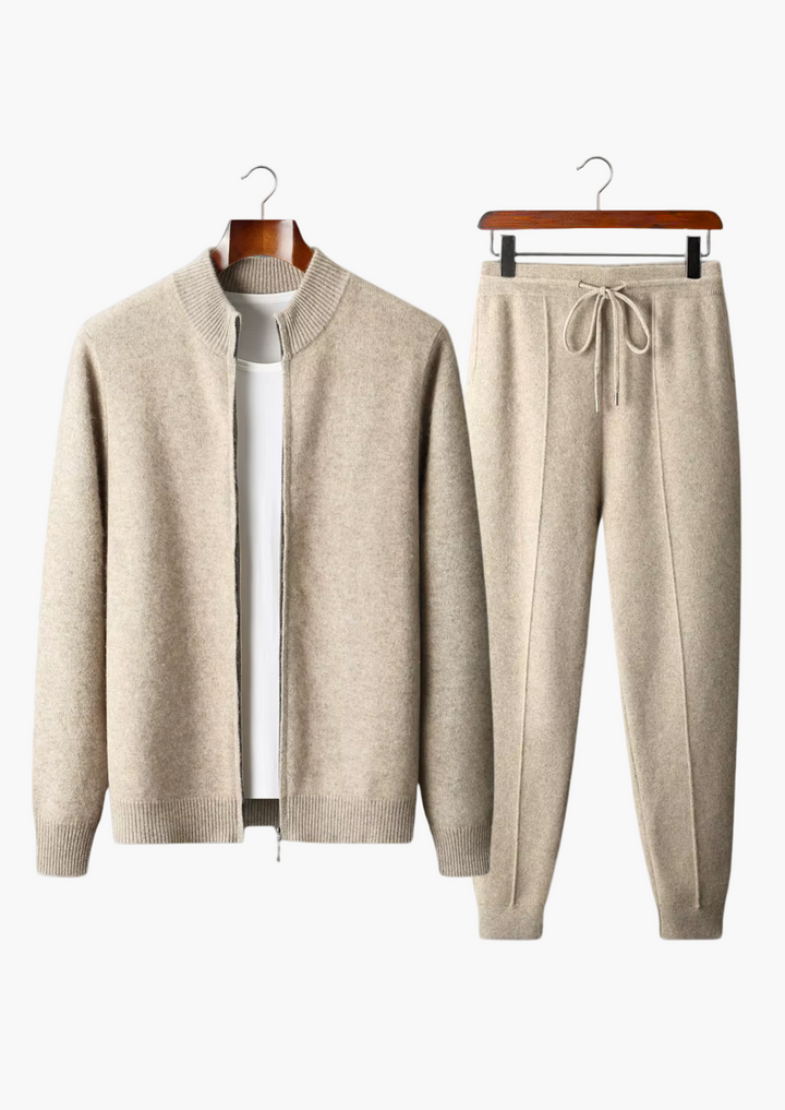 Bradley | Elegant Knit Zip Jacket & Lounge Pants