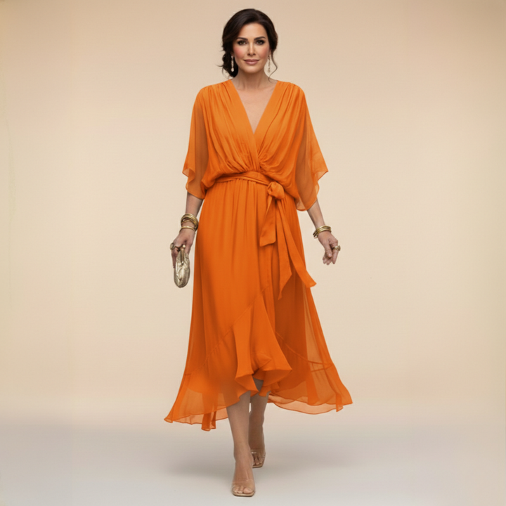 Ariana | V-neck chiffon dress