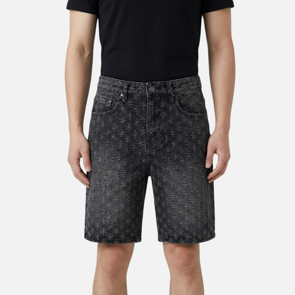 Cooper | Premium Textured Denim Shorts