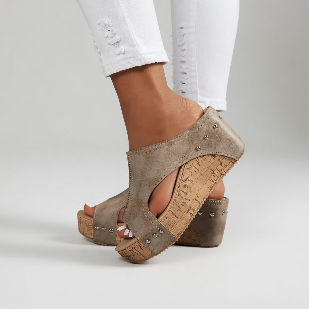 Violet | Casual Cork Mules