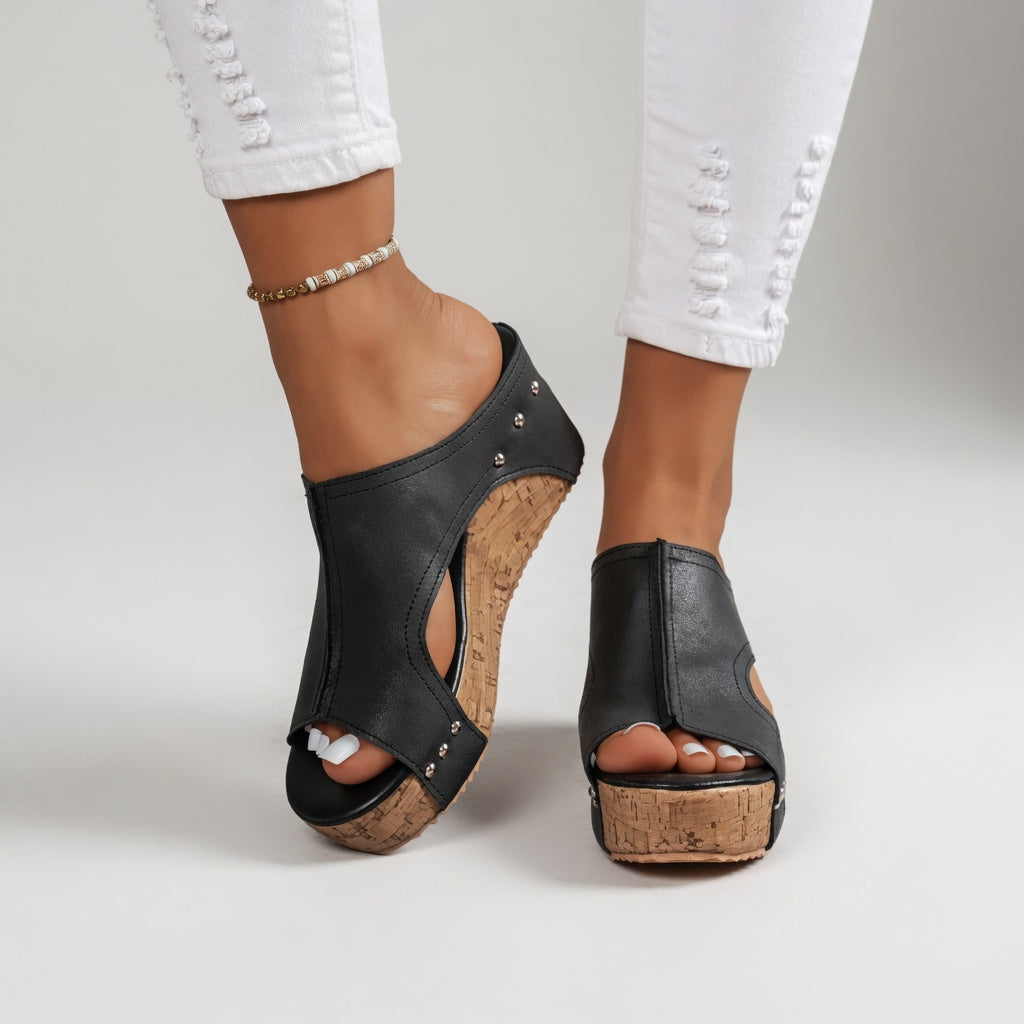 Violet | Casual Cork Mules