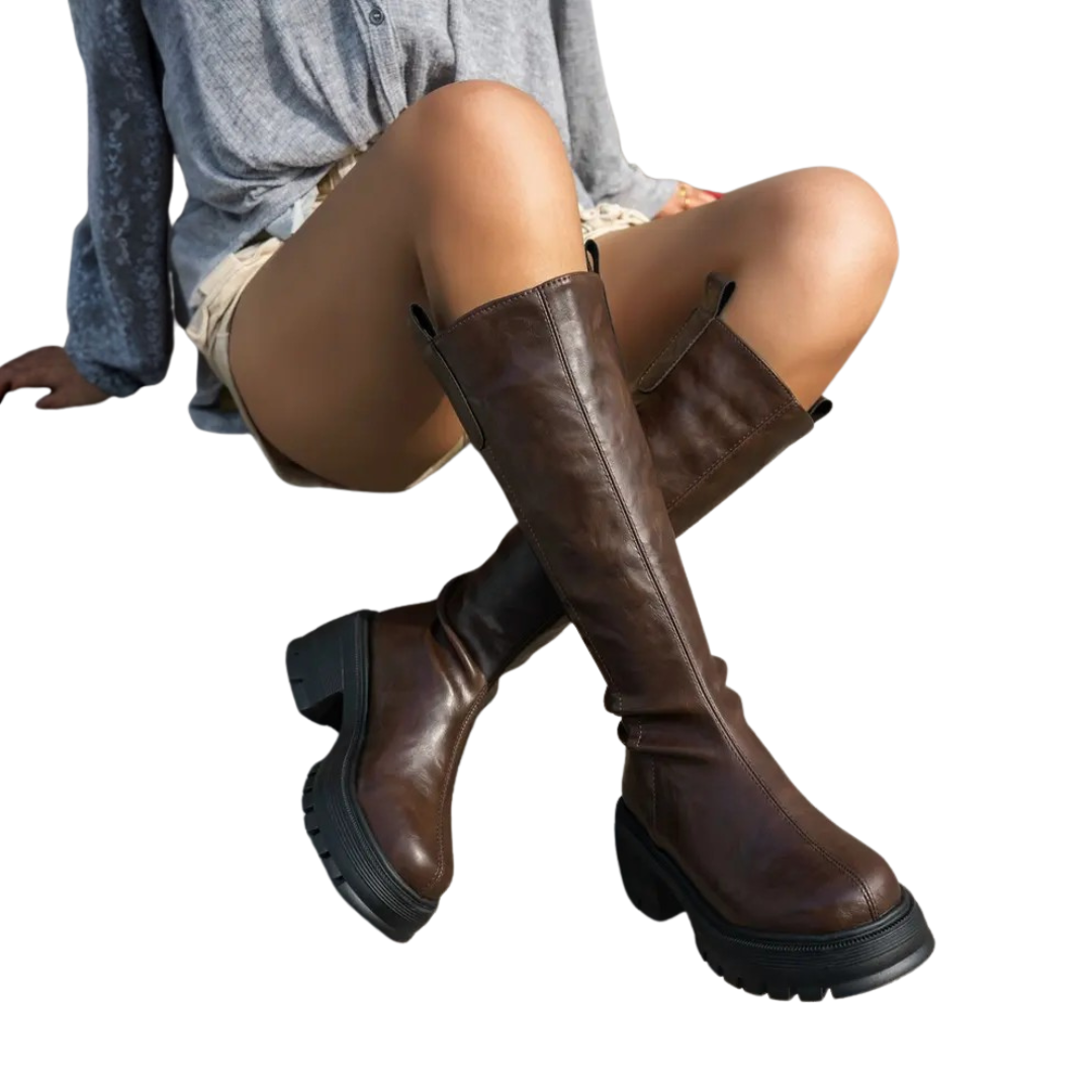 Kayla | Cozy Fleece-Lined Tall Shaft Booties