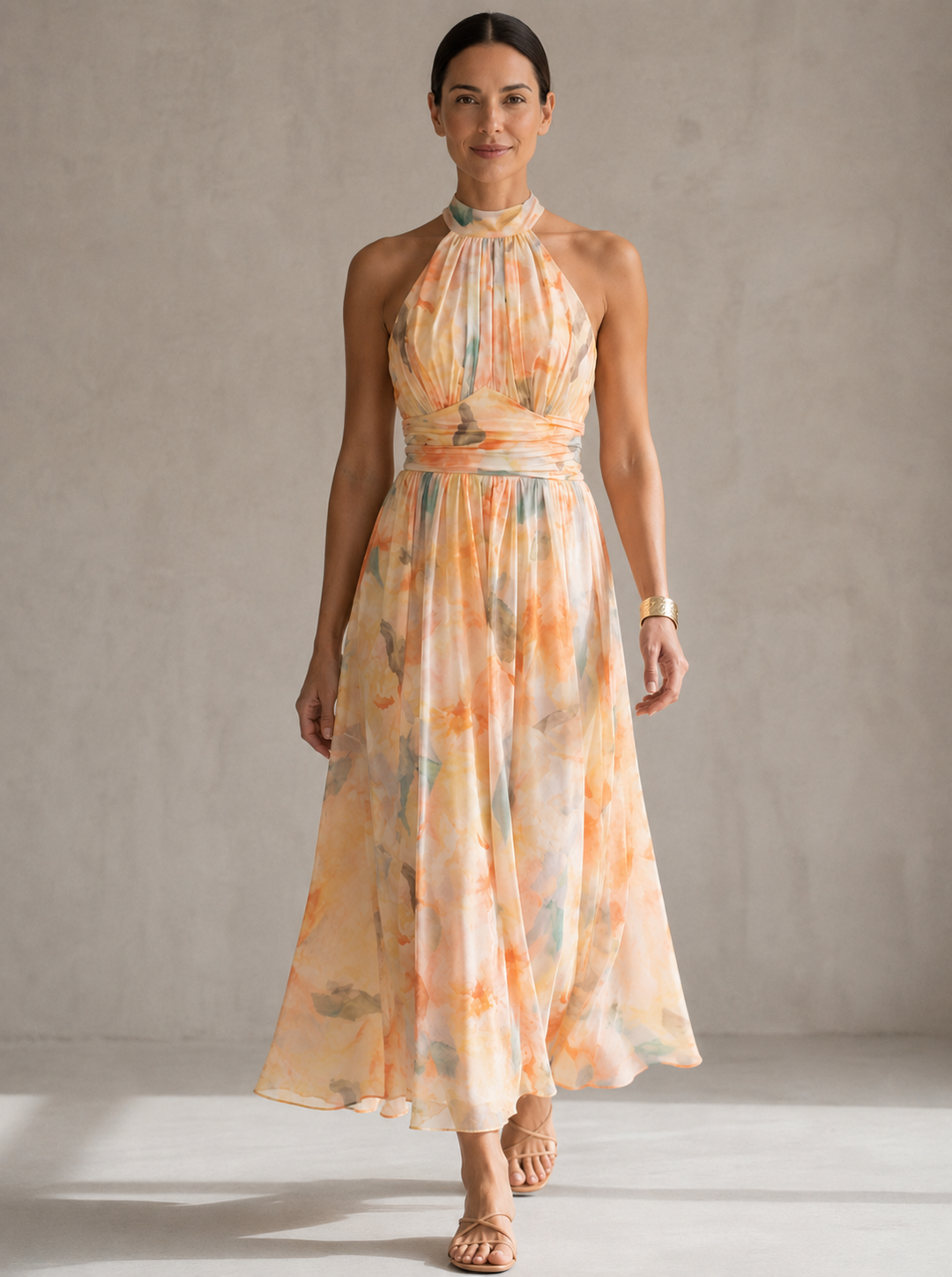 Ella | Long Printed Dress