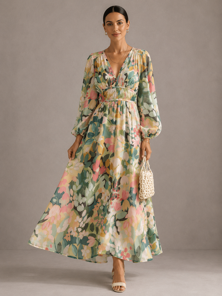 Claire | Feminine Dress with Floral Pattern
