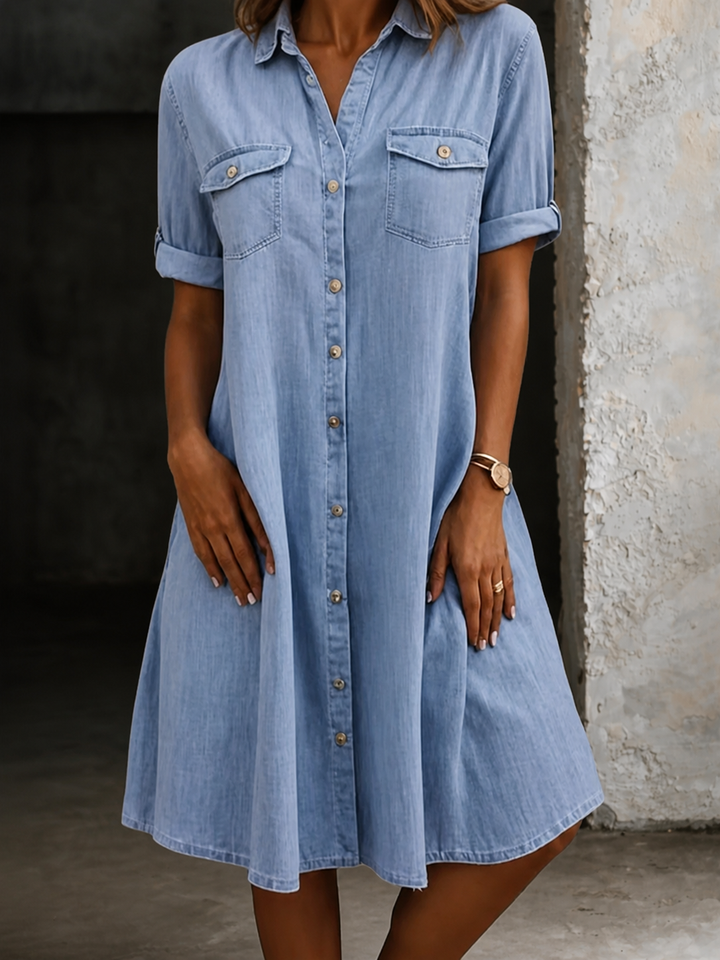 Zoya | Casual denim midi dress