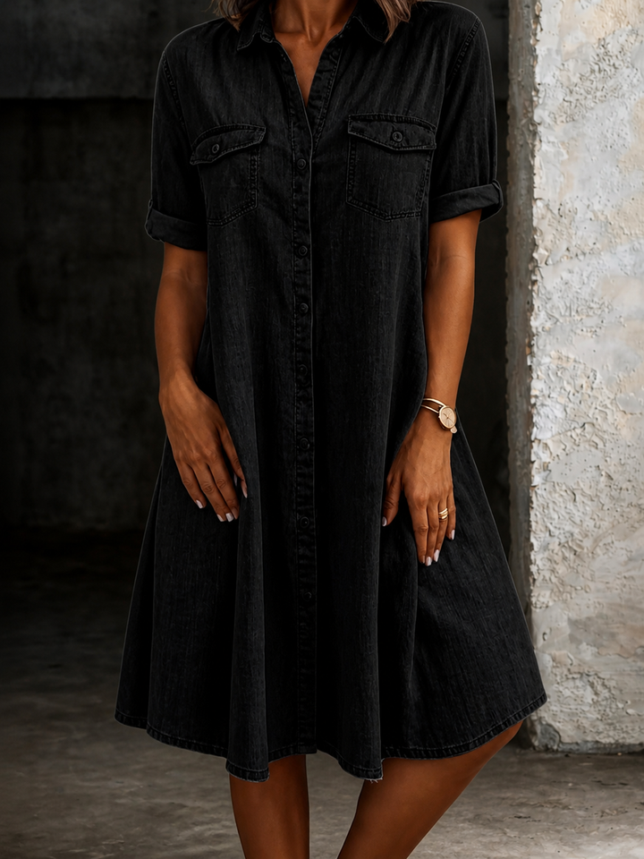 Zoya | Casual denim midi dress
