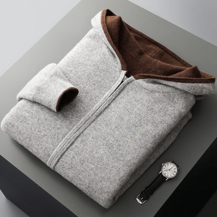 Isaac | Reversible Cashmere Hoodie
